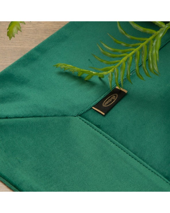 Obrus 145x350 Velvet ciemnozielony Eurofirany 