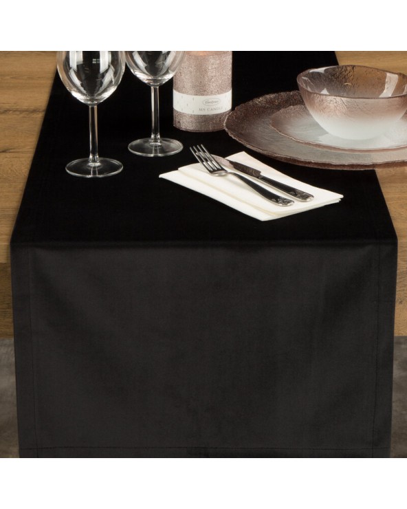 Bieżnik 40x140 Velvet czarny Eurofirany Bieżnik 40x140 Velvet czarny Eurofirany