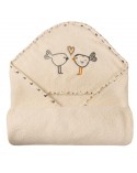 Okrycie kąpielowe bawełniane 100x100 Maxi Plus Birds 02 BabyMatex