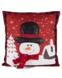 Poszewka Boże Narodzenie 45x45 Snow czerwona Eurofirany