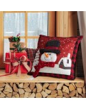 Poszewka Boże Narodzenie 45x45 Snow czerwona Eurofirany