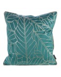 Poszewka velvet 45x45 Lili 1 turkusowa/beżowa Eurofirany 