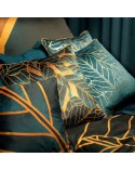Poszewka velvet 45x45 Lili 1 turkusowa/beżowa Eurofirany 