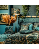 Poszewka velvet 45x45 Lili 1 turkusowa/beżowa Eurofirany 