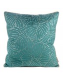 Poszewka velvet 45x45 Lili 2 turkusowa/beżowa Eurofirany 