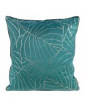 Poszewka velvet 45x45 Lili 4 turkusowa/beżowa Eurofirany 
