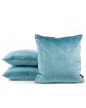 Poszewka velvet 45x45 Lotos 4 turkusowa/złota Eurofirany 