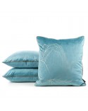 Poszewka velvet 45x45 Lotos 7 turkusowa/złota Eurofirany 