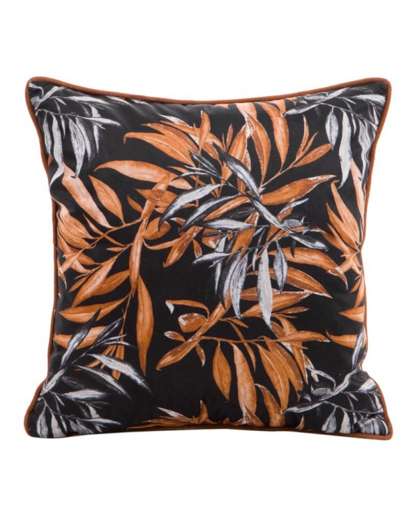 Poszewka velvet 40x40 Zoja czarna/ruda Eurofirany