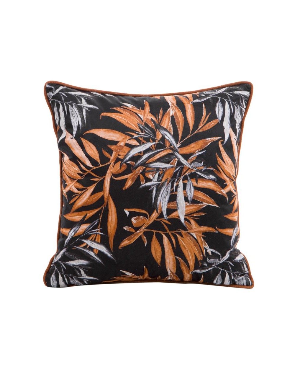 Poszewka velvet 40x40 Zoja czarna/ruda Eurofirany