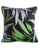 Poszewka velvet 40x40 Zoja czarna/zielona Eurofirany
