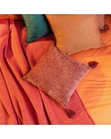 Poszewka pluszowa 45x45 Morocco 1 ceglasta Eurofirany