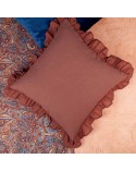 Poszewka lniana 45x45 Morocco 2 ceglasta Eurofirany