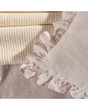 Poszewka lniana 45x45 Seville kremowa Eurofirany