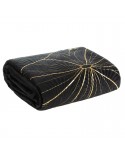 Narzuta velvet 220x240 Lotos 1 czarna/złota Eurofirany 