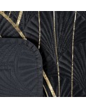 Narzuta velvet 220x240 Lotos 1 czarna/złota Eurofirany 