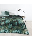 Narzuta velvet 200x220 Dawosa czarna/zielona  Eurofirany 