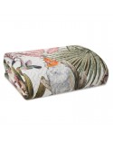 Narzuta velvet 200x220 Parrot zielona/różowa Eurofirany 