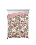 Narzuta velvet 200x220 Parrot zielona/różowa Eurofirany 