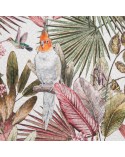 Narzuta velvet 200x220 Parrot zielona/różowa Eurofirany 