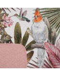 Narzuta velvet 220x240 Parrot zielona/różowa Eurofirany 