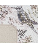 Narzuta velvet 200x220 Poly biała/beżowa Eurofirany 