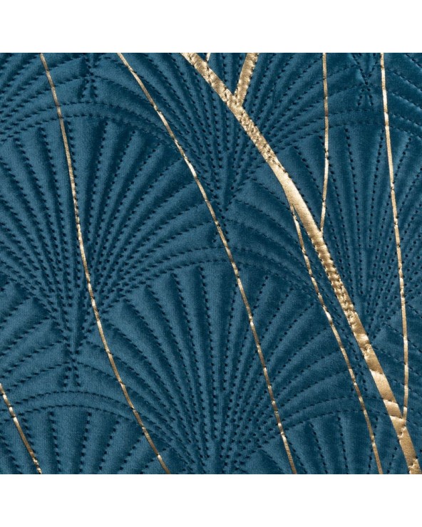 Narzuta velvet 220x240 Lotos 7 granatowa/złota Eurofirany 