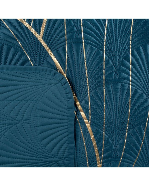 Narzuta velvet 220x240 Lotos 7 granatowa/złota Eurofirany 