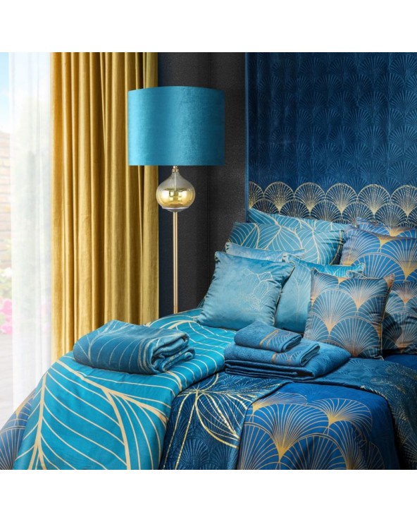 Narzuta velvet 220x240 Lotos 7 granatowa/złota Eurofirany 