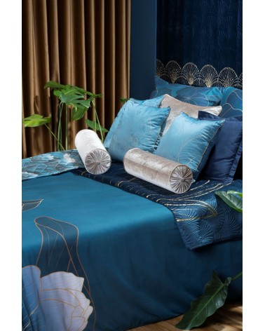 Narzuta velvet 220x240 Lotos 7 granatowa/złota Eurofirany 