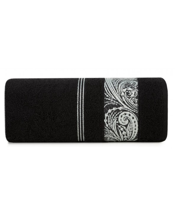 Ręcznik bawełna 70x140 Sylwia 1 czarny Eurofirany 