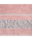 Ręcznik bawełna 50x90 Sylwia pudrowy/srebrny Eurofirany 
