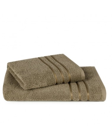 Ręcznik bawełna 50x90 + 70x140 kpl 2 szt Loca brązowy Eurofirany 