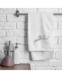Ręcznik bawełna 30x50 + 50x90 + 70x140 kpl 3 szt Fairy biały/czarny Eurofirany 