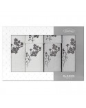 Ręcznik bawełna 30x50 + 50x90 + 70x140 kpl 6 szt Blossom biały/srebrny Eurofirany 