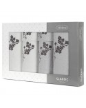 Ręcznik bawełna 30x50 + 50x90 + 70x140 kpl 6 szt Blossom biały/srebrny Eurofirany 