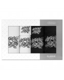 Ręcznik bawełna 30x50 + 50x90 + 70x140 kpl 6 szt Rosalia biały/czarny Eurofirany 