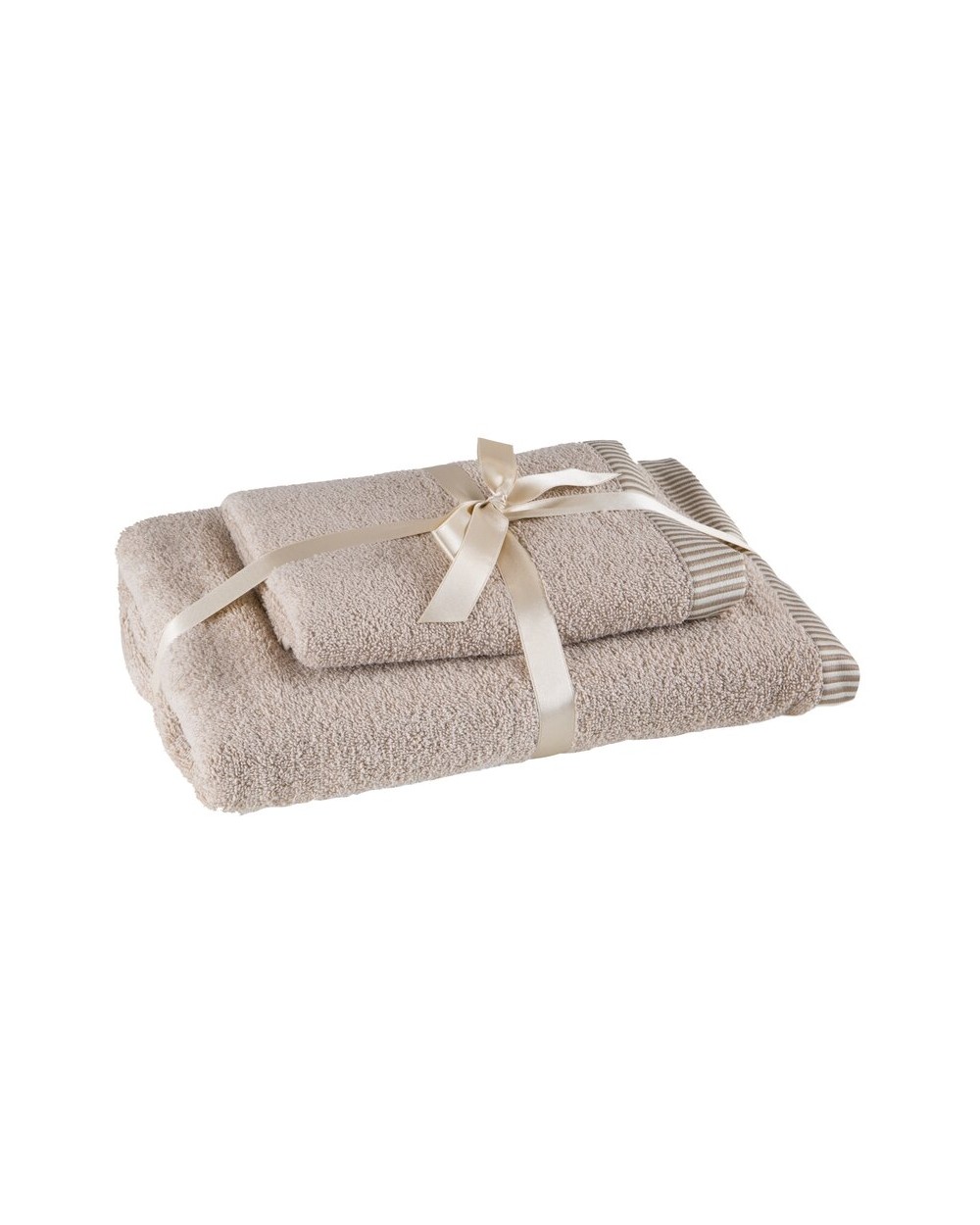 Ręcznik bawełana 50x90 + 70x140 kpl 2 szt Kos beżowa Eurofirany 