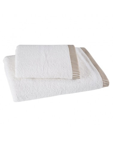 Ręcznik bawełana 50x90 + 70x140 kpl 2 szt Kos kremowy Eurofirany 