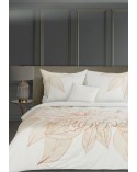 Pościel makosatyna bawełniana 200x220 + 2x70x80 Blanca 8 biała Eurofirany 