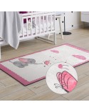 Dywanik dziecięcy 80x150 Baby 1 kremowy/różowy Eurofirany 
