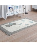 Dywanik dziecięcy 80x150 Baby 1 popielaty/niebieski Eurofirany 