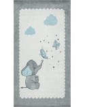 Dywanik dziecięcy 80x150 Baby 1 popielaty/niebieski Eurofirany 