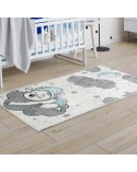 Dywanik dziecięcy 80x150 Baby 3 popielaty/niebieski Eurofirany 