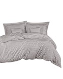 Pościel bambusowa 160x200 + 2x70x80 + 4x40x40 Bamboo Stripe Grey Darymex