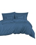 Pościel bambusowa 160x200 + 2x70x80 + 4x40x40 Bamboo Stripe Cornflower Darymex