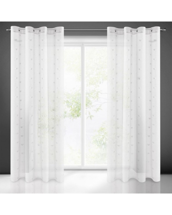 Firana 140x250 Benay biała/srebrna Eurofirany Firana 140x250 Benay biała/srebrna Eurofirany
