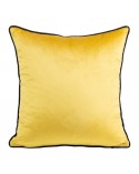 Poszewka velvet 40x40 Mel musztardowa/czarna Eutofirany