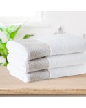 Ręcznik bawełna 70x140 Blanca 12 biały/złoty Eurofirany 