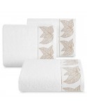 Ręcznik bawełna 70x140 Blanca 8 biały/złoty Eurofirany 